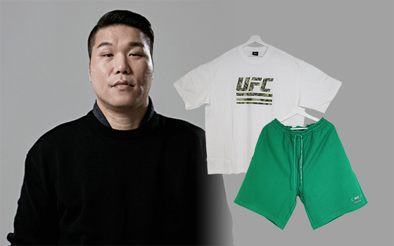 방송인 서장훈은 남녀 공용 UFC 릴렉스핏 반팔 셔츠와 숏 팬츠 한 벌을 보내왔다. 사진 JTBC·위스타트
